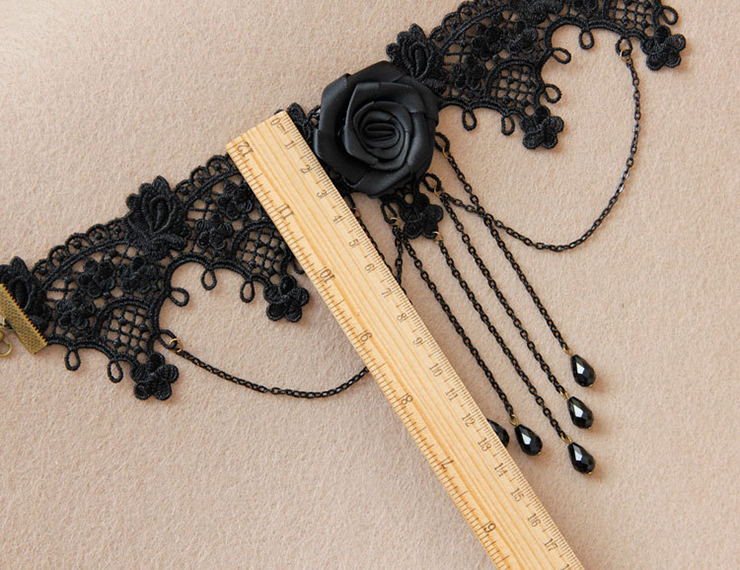 Vintage Style Necklace, New Gothic Necklace, Beaded Necklace, Lace Necklace, Cheap Punk Chocker, Victorian Necklace, #J12033