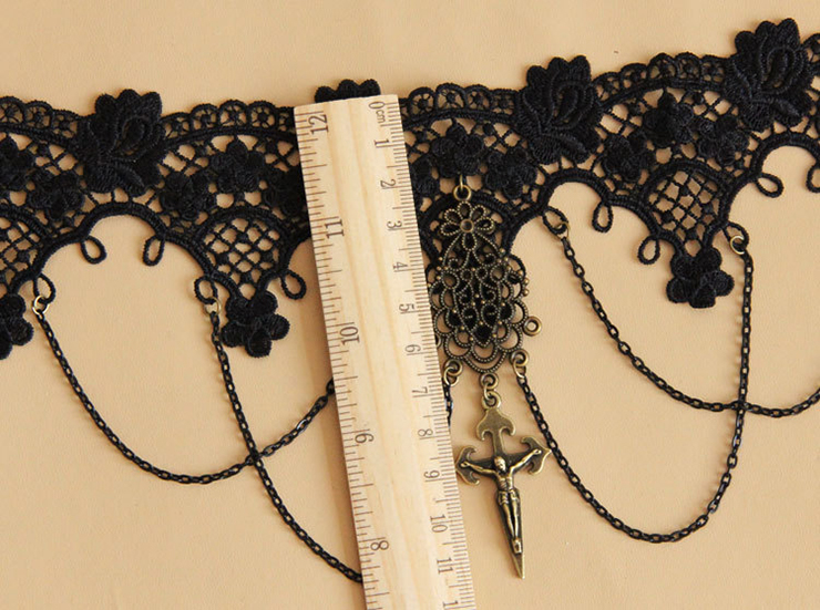 Vintage Style Necklace, New Gothic Necklace, Beaded Necklace, Lace Necklace, Cheap Punk Chocker, Victorian Necklace, #J12034