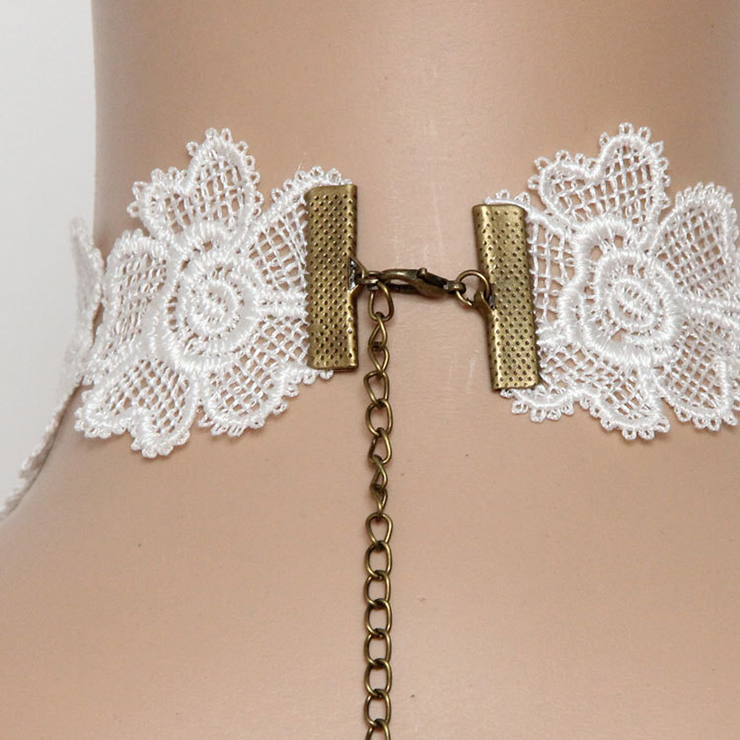Vintage Style Necklace, New Gothic Necklace, Beaded Necklace, Lace Necklace, Cheap Punk Chocker, Victorian Necklace, #J12038