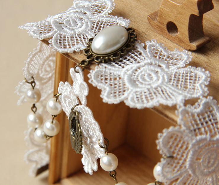 Vintage Style Necklace, New Gothic Necklace, Beaded Necklace, Lace Necklace, Cheap Punk Chocker, Victorian Necklace, #J12038