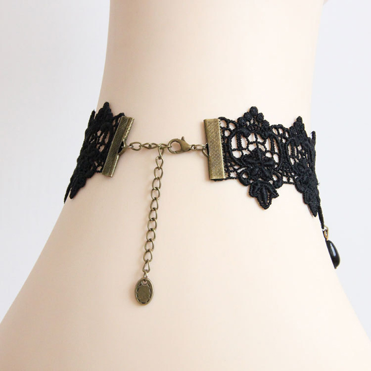 Vintage Style Necklace, New Gothic Necklace, Beaded Necklace, Lace Necklace, Cheap Punk Chocker, Victorian Necklace, #J12057