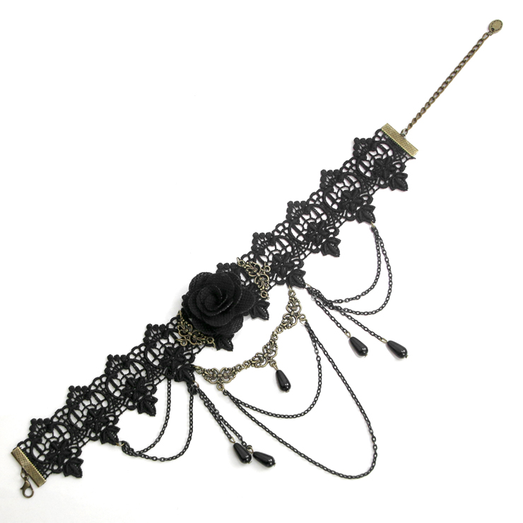 Vintage Style Necklace, New Gothic Necklace, Gem Necklace, Lace Necklace, Cheap Punk Chocker, Victorian Necklace, #J12063