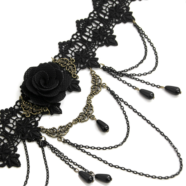 Vintage Style Necklace, New Gothic Necklace, Gem Necklace, Lace Necklace, Cheap Punk Chocker, Victorian Necklace, #J12063