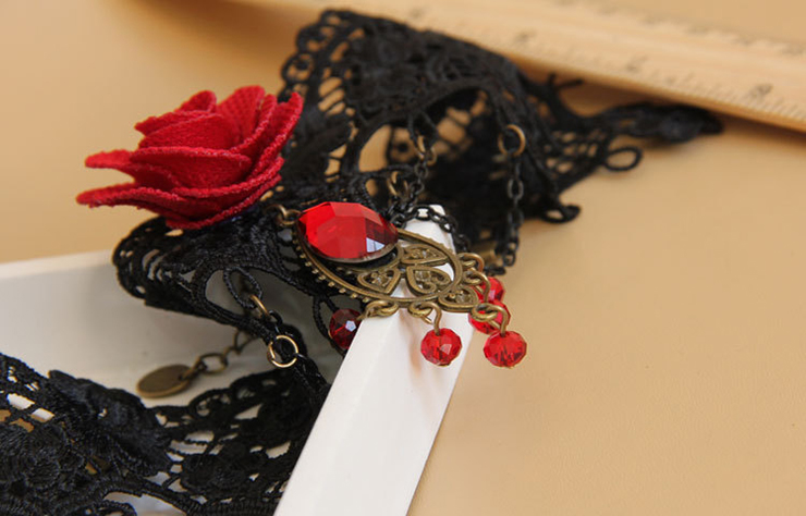 Vintage Style Necklace, Gothic Necklace, Lace Necklace, Cheap Punk Chocker, Victorian Necklace, #J12064