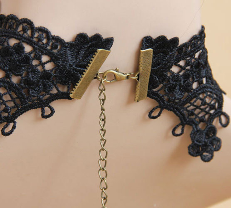 Vintage Style Necklace, Gothic Necklace, Lace Necklace, Cheap Punk Chocker, Victorian Necklace, #J12064