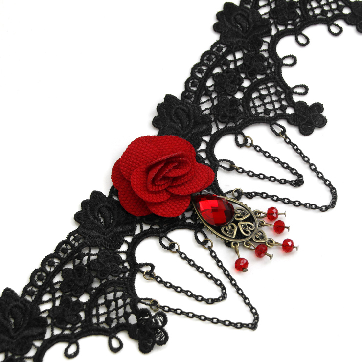 Vintage Style Necklace, Gothic Necklace, Lace Necklace, Cheap Punk Chocker, Victorian Necklace, #J12064