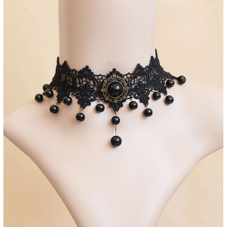 Vintage Style Necklace, New Gothic Necklace, Gem Necklace, Lace Necklace, Cheap Punk Chocker, Victorian Necklace, #J12065