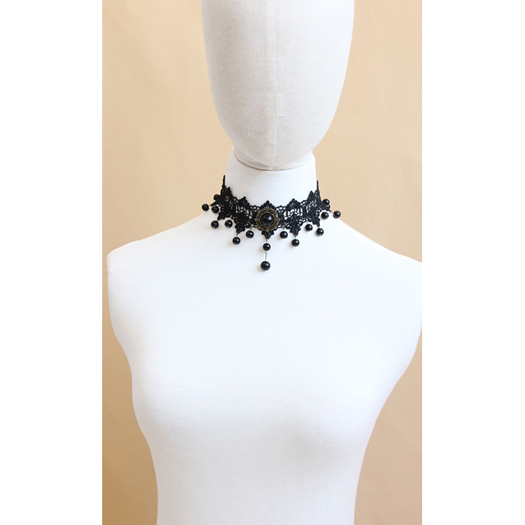 Vintage Style Necklace, New Gothic Necklace, Gem Necklace, Lace Necklace, Cheap Punk Chocker, Victorian Necklace, #J12065