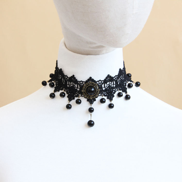 Vintage Style Necklace, New Gothic Necklace, Gem Necklace, Lace Necklace, Cheap Punk Chocker, Victorian Necklace, #J12065