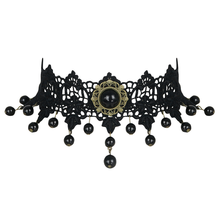 Vintage Style Necklace, New Gothic Necklace, Gem Necklace, Lace Necklace, Cheap Punk Chocker, Victorian Necklace, #J12065