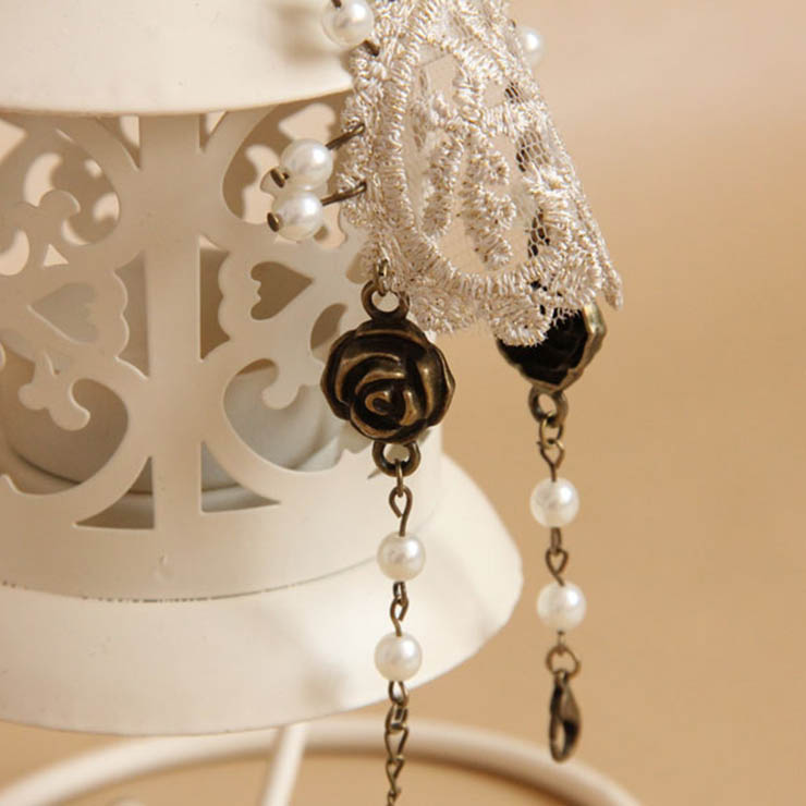 Victorian Vintage Style Bracelet, Vintage Bracelet for Women, Vintage Style Beige Embroidery Bracelet, Cheap Pearl Wristband, Victorian Bride Pearl Bracelet, Fashion Bride Bracelet with Ring, #J17913
