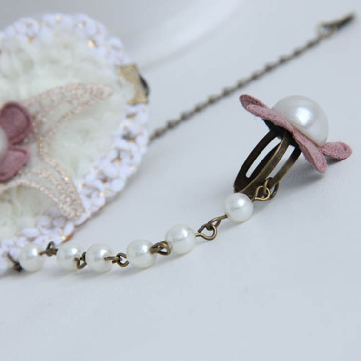 Victorian Vintage Style Bracelet, Vintage Bracelet for Women, Vintage Style Beige Embroidery Bracelet, Cheap Wristband, Victorian Style Pearl Bracelet, Fashion Embroidery Bracelet with Ring, #J17921