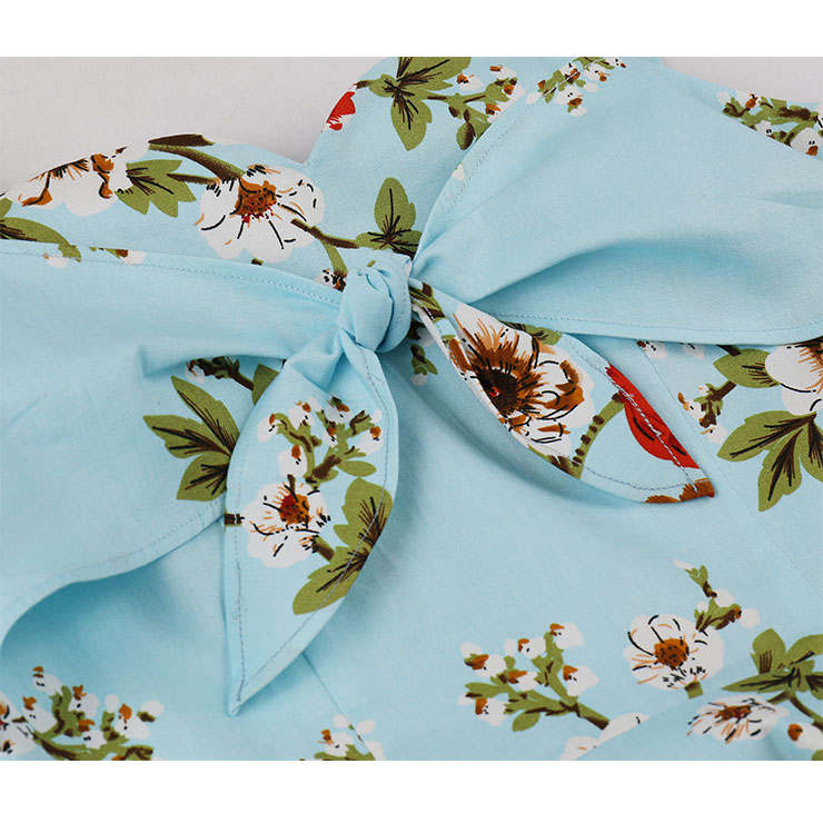 Retro Floral Print Dresses for Women 1960, Vintage Dresses 1950