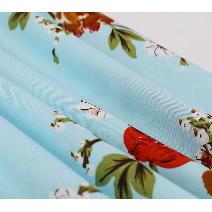 Retro Floral Print Dresses for Women 1960, Vintage Dresses 1950