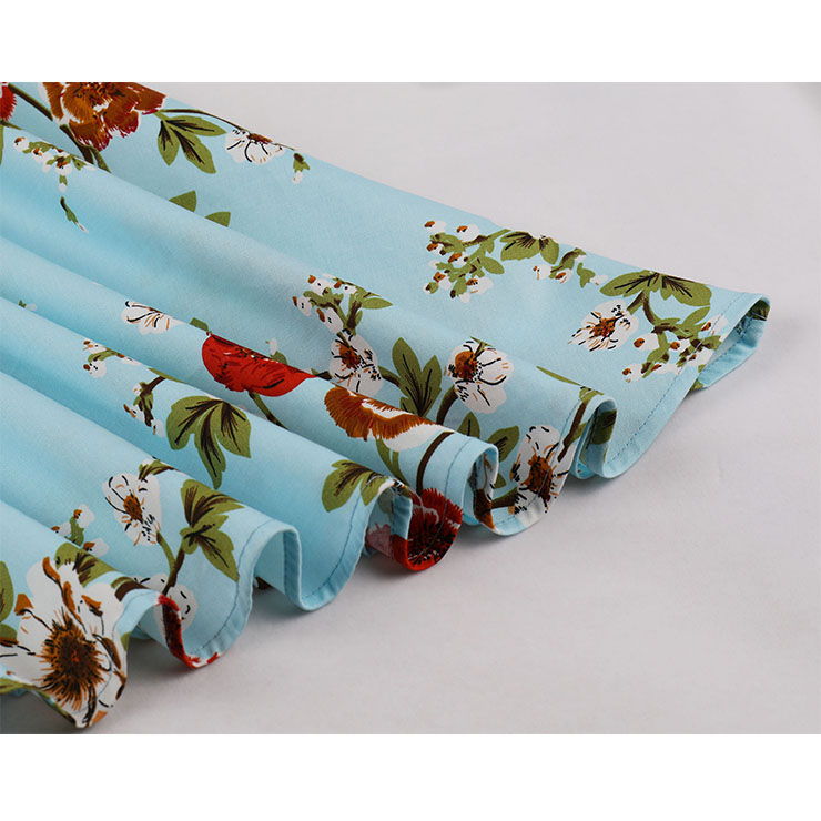 Retro Floral Print Dresses for Women 1960, Vintage Dresses 1950