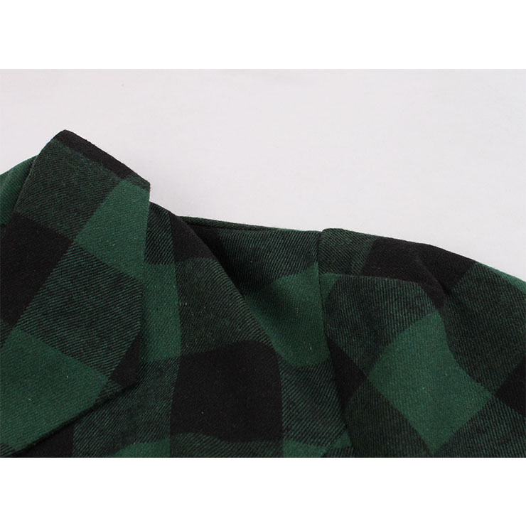 Elegant Checkered Swing Dress, Retro Tartan Dresses for Women 1960, Vintage Dresses 1950