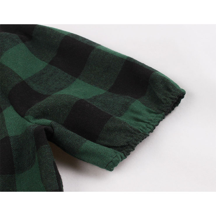 Elegant Checkered Swing Dress, Retro Tartan Dresses for Women 1960, Vintage Dresses 1950