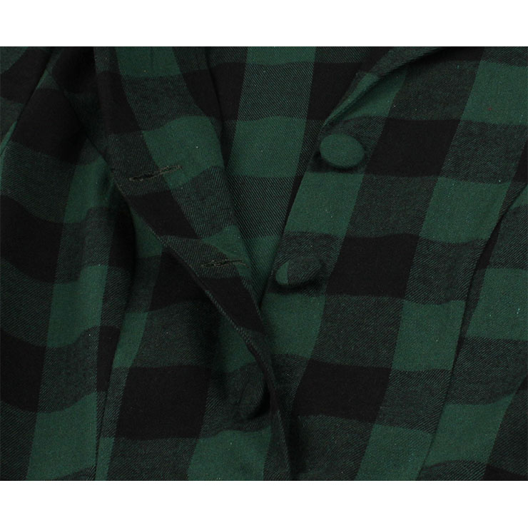 Elegant Checkered Swing Dress, Retro Tartan Dresses for Women 1960, Vintage Dresses 1950