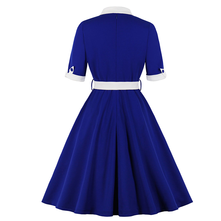 Vintage Lapel Dress, Fashion Casual Office Lady Dress, Sexy Party Dress, Retro Party Dresses for Women 1960, Vintage Dresses 1950