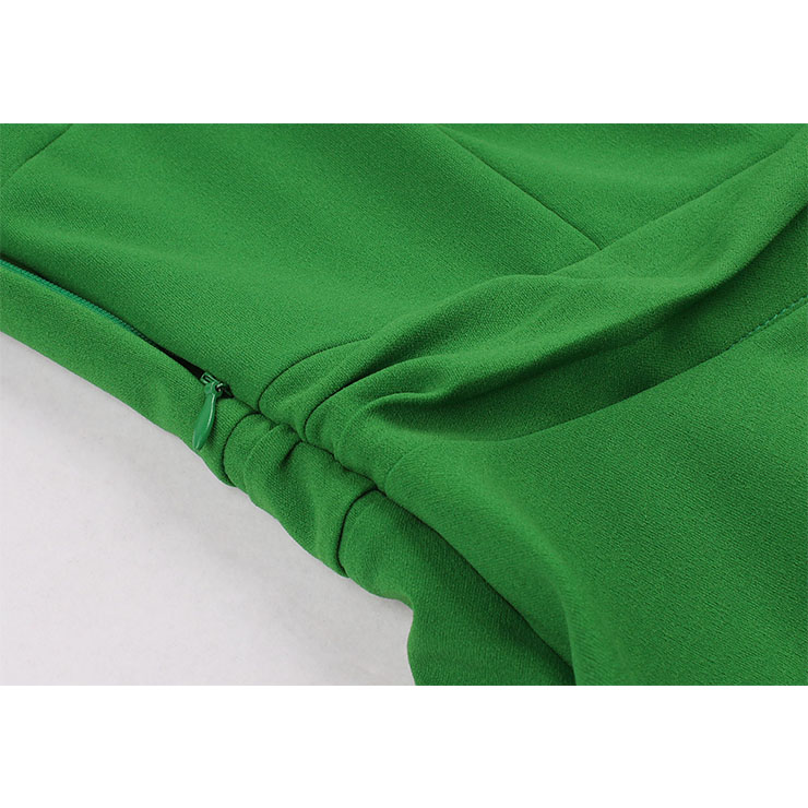 Vampire Green Dress, Gothic Dresses for Women, Cocktail Party Dress, Halloween Party Dress, Vintage Flare Sleeve Swing Dresses, A-line Cocktail Party Swing Dresses, Halloween Vampire Dress, V Neck Vintage Day Dress, Vintage Summer Dress, #N18812