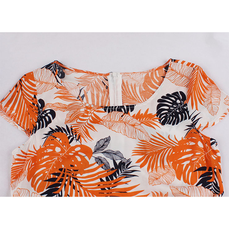 Cute Living Coral Tube Dress, Retro Dresses for Women 1960, Vintage Dresses 1950