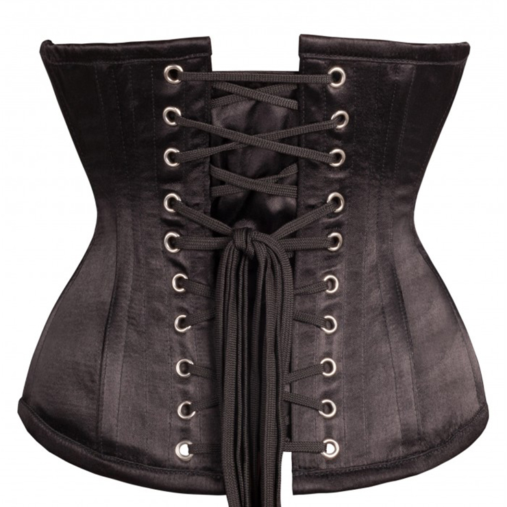 Cheap Corset for Womens, Waist Cincher Corset, Steel Boned Corset, Black Underbust Corset, Brocade Underbust Corset, Women