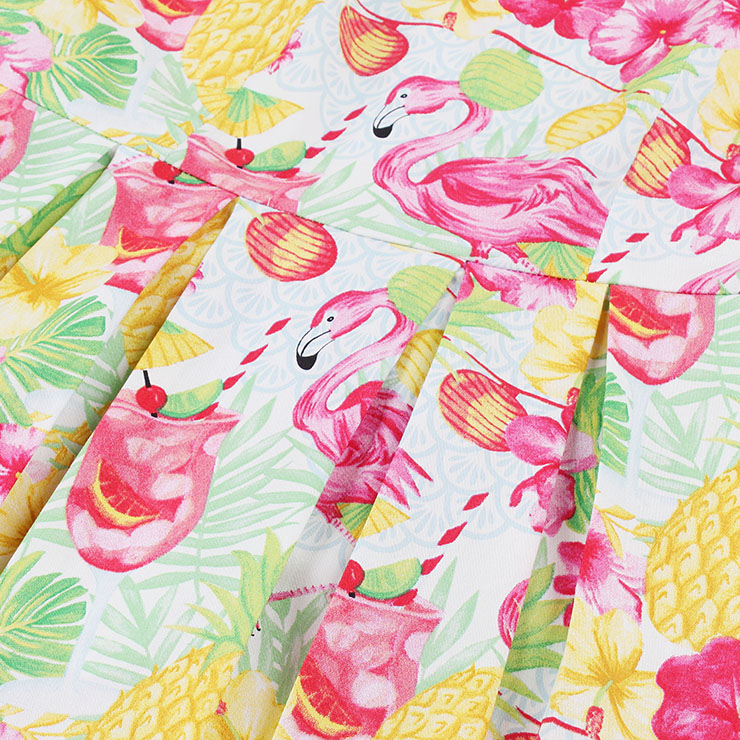 Vintage Dresses for Women, Cocktail Party Dress, Vintage Sleeveless Tank Dresses, A-line Cocktail Party Swing Dresses, Floral Print Vintage Dress, V Neck Vintage Dress, #N15421