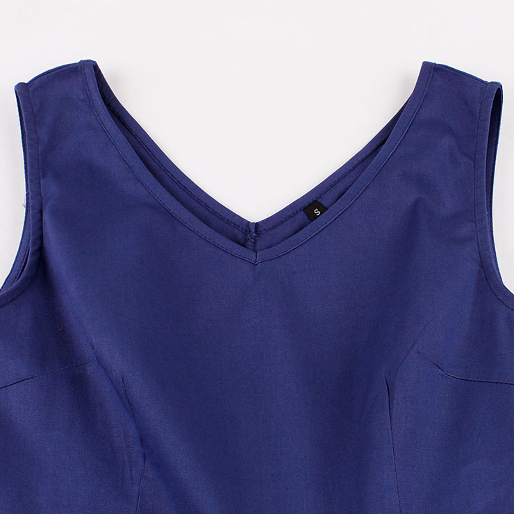 Vintage Dresses for Women, Cocktail Party Dress, Vintage Sleeveless Tank Dresses, A-line Cocktail Party Swing Dresses, 3D Digital Print Vintage Dress, V Neck Vintage Dress, #N15788