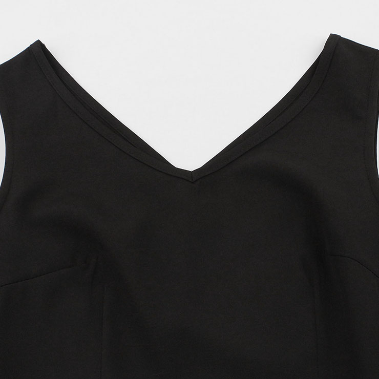 1950s Vintage Tank Dresses, Vintage Dresses for Women, Cocktail Party Dress, Vintage Sleeveless Tank Dresses, A-line Cocktail Party Swing Dresses, Music Theme Print Vintage Dress, V Neck Vintage Swing Dress, #N15913