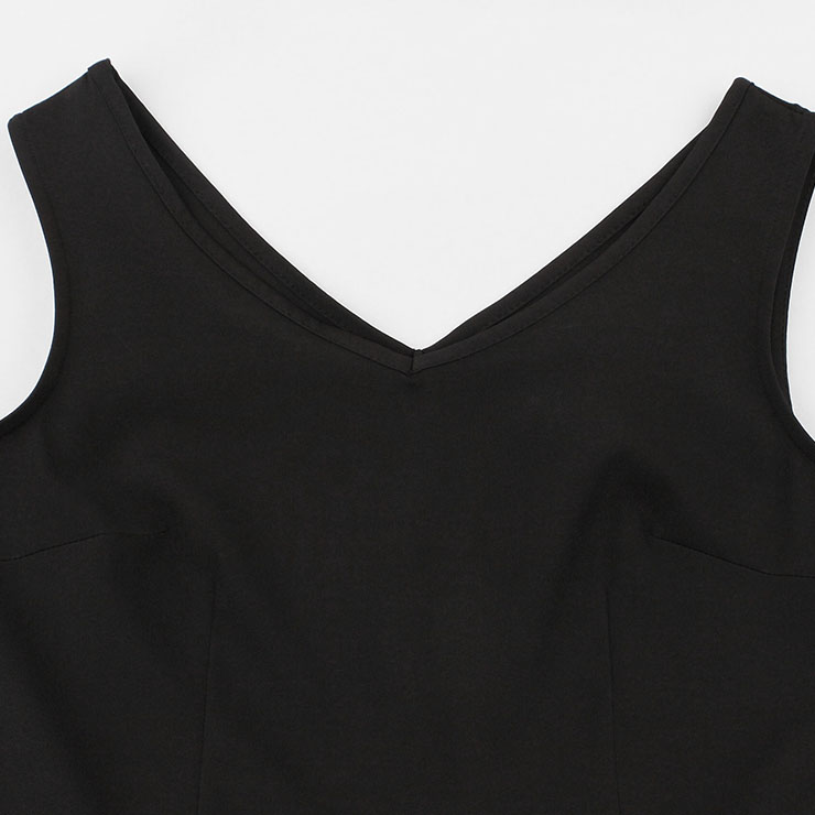1950s Vintage Tank Dresses, Vintage Dresses for Women, Cocktail Party Dress, Vintage Sleeveless Tank Dresses, A-line Cocktail Party Swing Dresses, 3D Digital Printed Vintage Dress, V Neck Vintage Swing Dress, #N15993