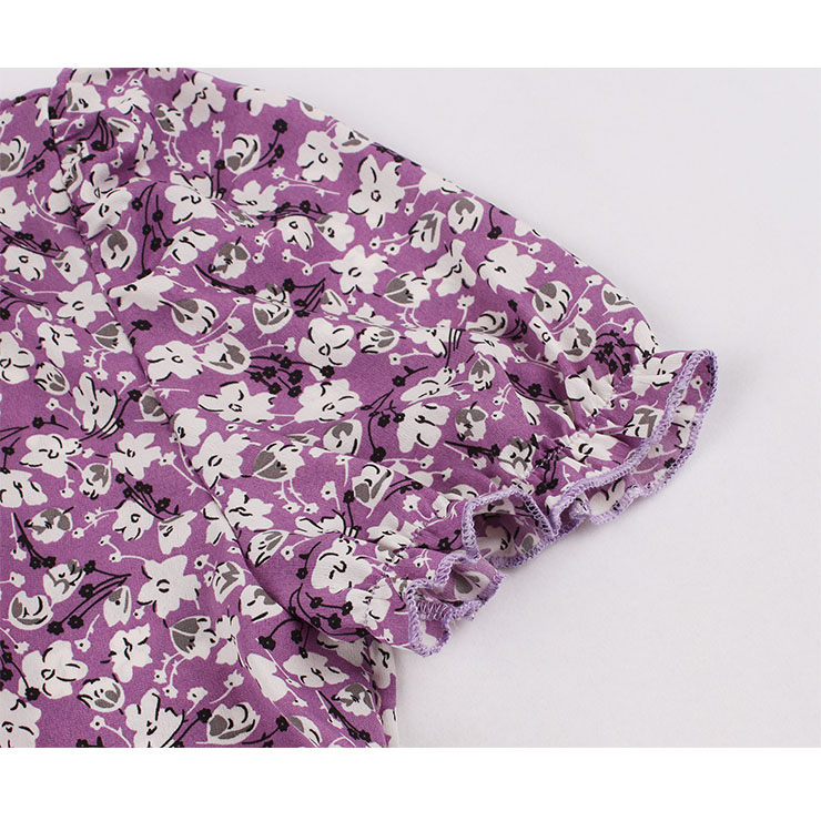 Retro Floral Print Dresses for Women 1960, Vintage 1950