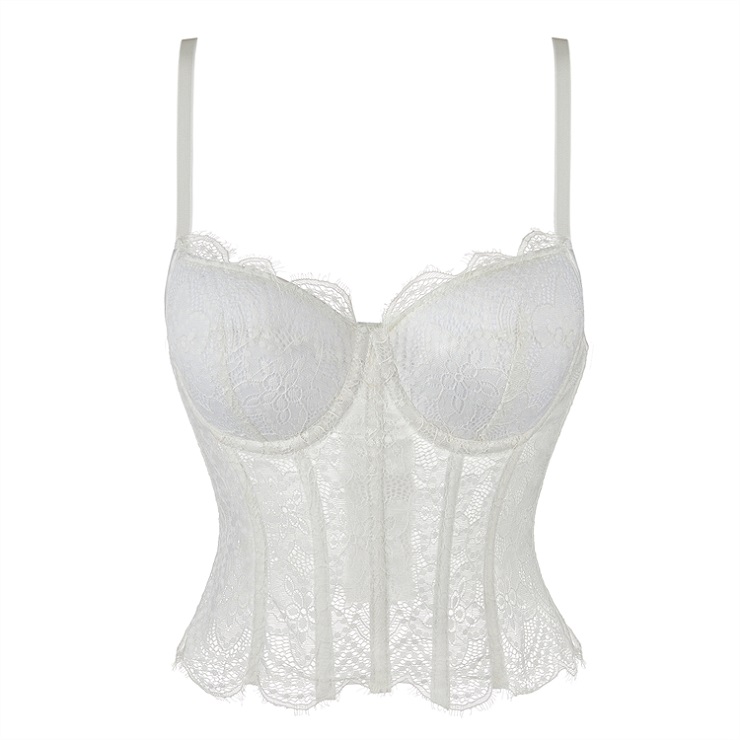 Vintage White Lace Corset Top  N23943
