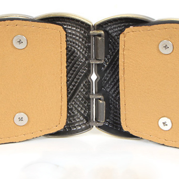 Leather Corset Belt, Buckle Fastening Waist Belt, Elastic Waist Belt, High Waist Corset Belt, Fashion Waist Belt, #N15358