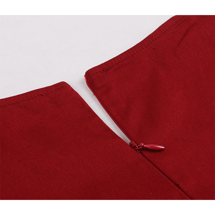 Retro Wine Red Midi Dress, Vintage Dresses for Women, Sexy Dresses for Women Cocktail Party, Vintage High Waist Dress, Short Sleeves Swing Dress, High Waist Short Sleeves Swing Daily Dress, Vintage Wine Red Party Dress, #N18491