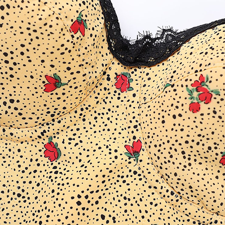 vintage corset, strapless bustier, polka dot lingerie, floral bustier, black lace trim, front tie corset, waist cincher, retro shapewear, adjustable bustier, cream corset top, romantic lingerie, layering piece, burlesque style, women