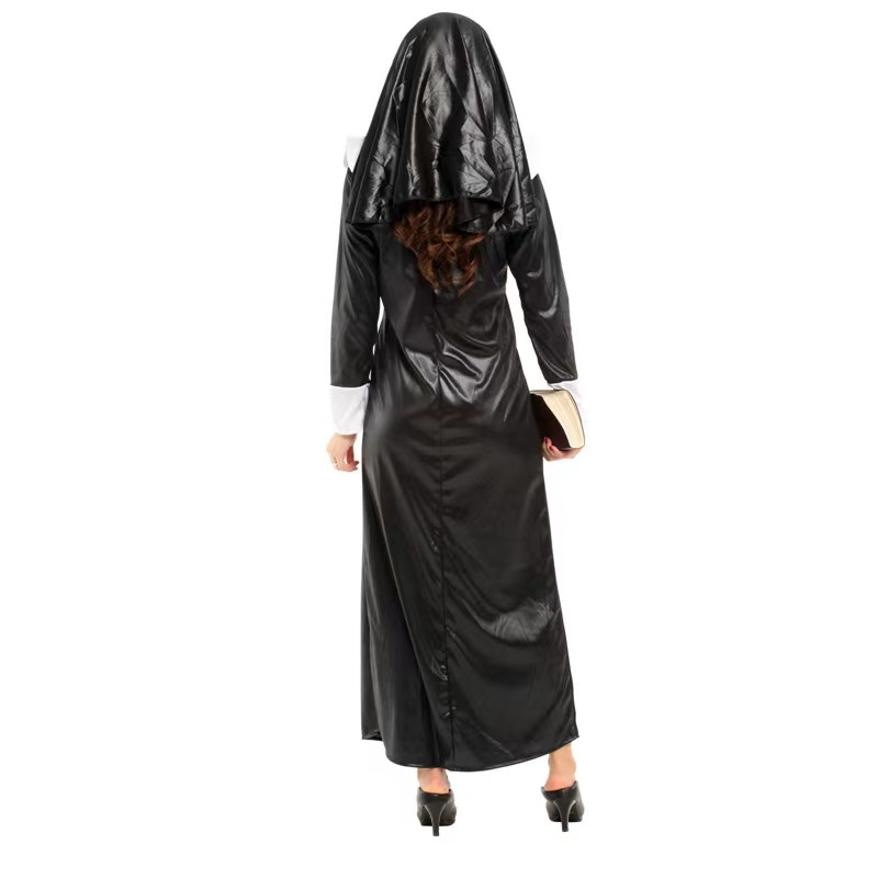 Nun Role Play Costume, Adult Halloween Costume, Horror Nun Cosplay Set, Naughty Nun Halloween Costume, Sexy Nun Costume, Women Nun Cosplay Costume, Nun Masquerade Costume, #N22949
