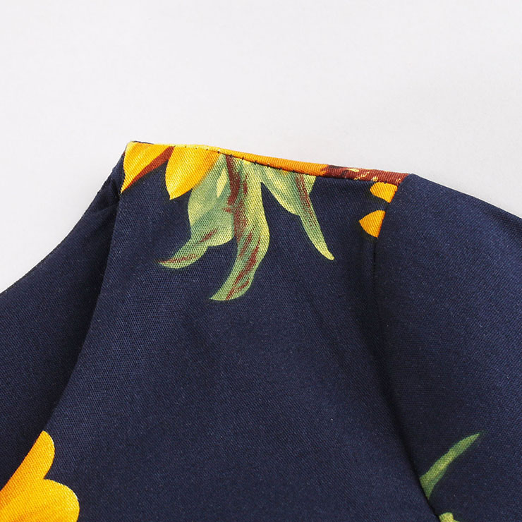 3/4 Length Sleeve, Vintage Dress for Women, Fashion Dresses for Women Cocktail Party, Casual Swing Dress, Round Neck Swing Dress, 50s Vintage Dresses, #N14726 