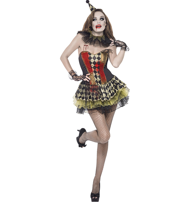 Zombie Circus Clown Costume N8615