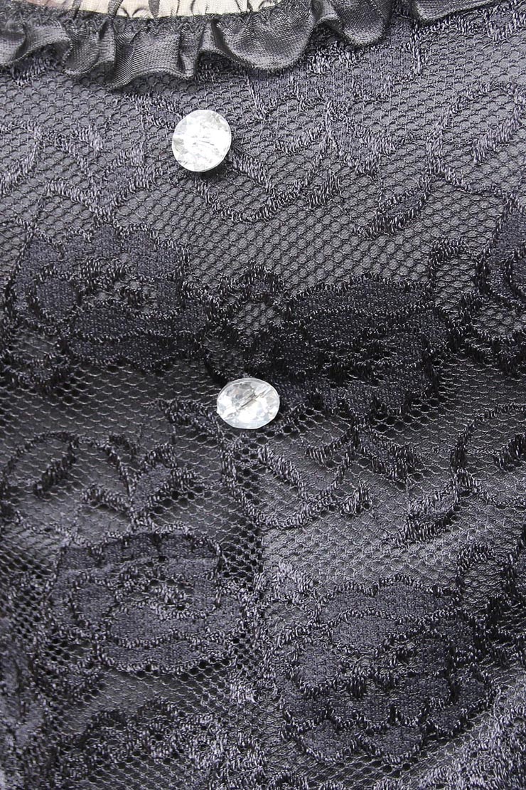 Strapless corset, Lace Corset, black corset, #N4225