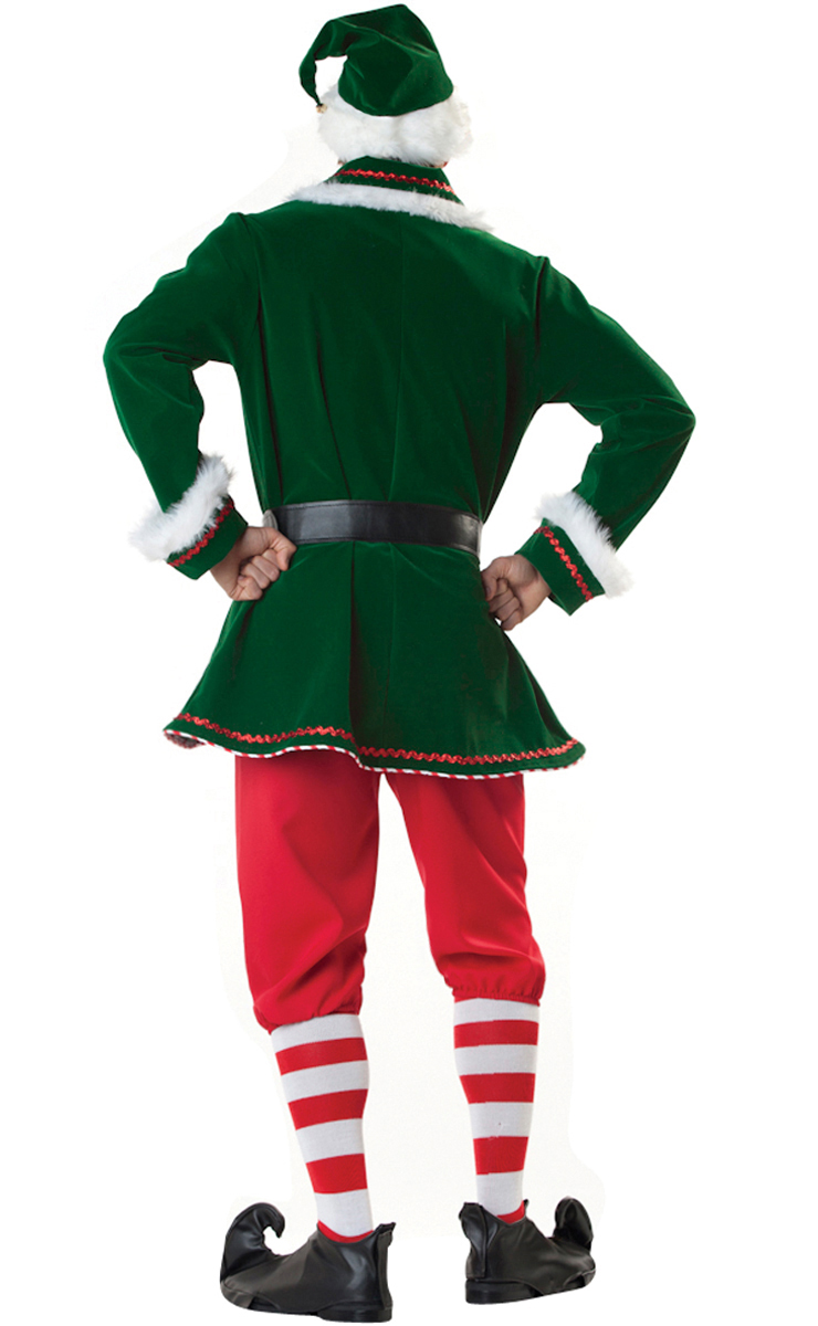 Adult Santa Elf Costume Elite, Super Deluxe Santa