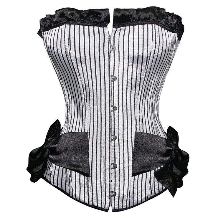 Strapless corset, Outerwear Corsets, corset, Sexy Clubwear Corset, Fashion Pinstripe Corset, Sexy Strapless Bustier Corset, #N1243