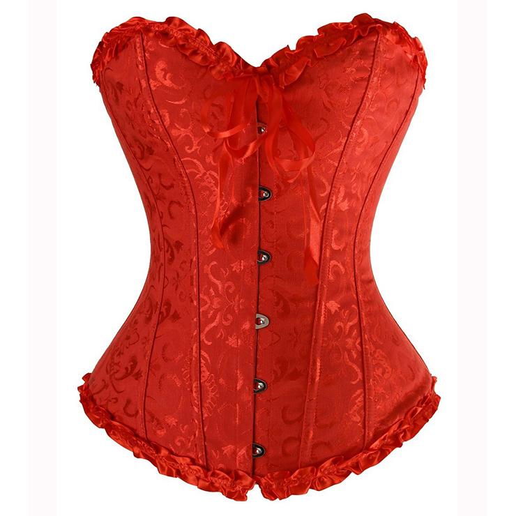 red bridal Corset N2866