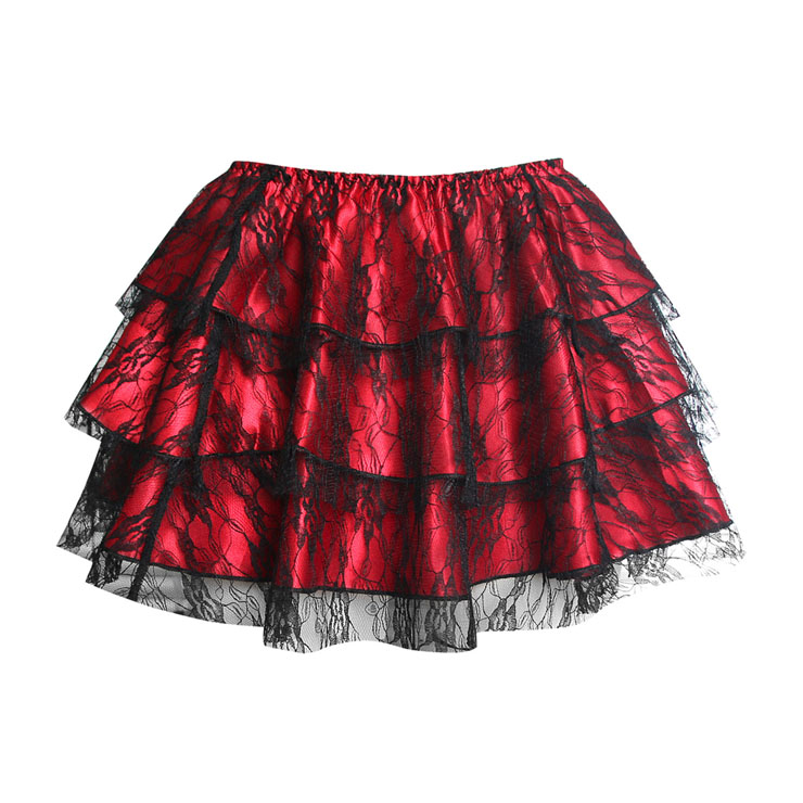 Red Mini Skirt Hg1903