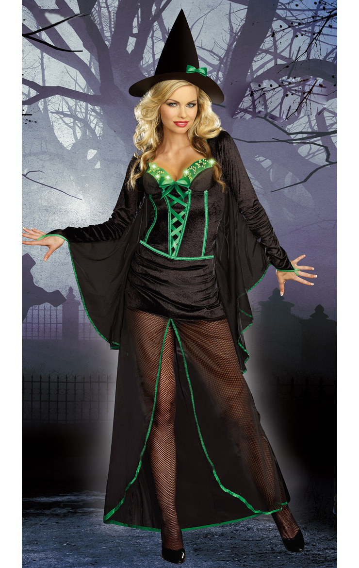 Vampire Costume, Vampire Dress with Bat Sleeve, Vampire Gown, #N1483